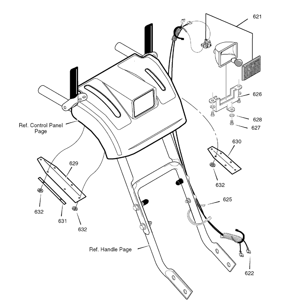Headlight Diagram and Parts List for 1695368-6291490X54 2007 Briggs and Stratton Snow Blower
